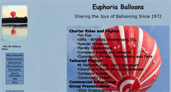 Desktop Screenshot of euphoriaballoons.com