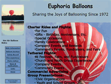 Tablet Screenshot of euphoriaballoons.com